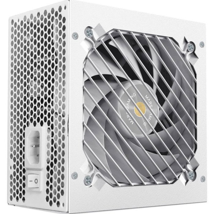 Mars Gaming Fuente de alimentación 850W Si Modular 80+ Bronze Blanco Silenciosa 90% Eficiencia
